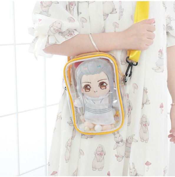

2020 new japanese transparent baby bag can hold a 20cm doll out of the diagonal pain pack anime second jelly ita bag