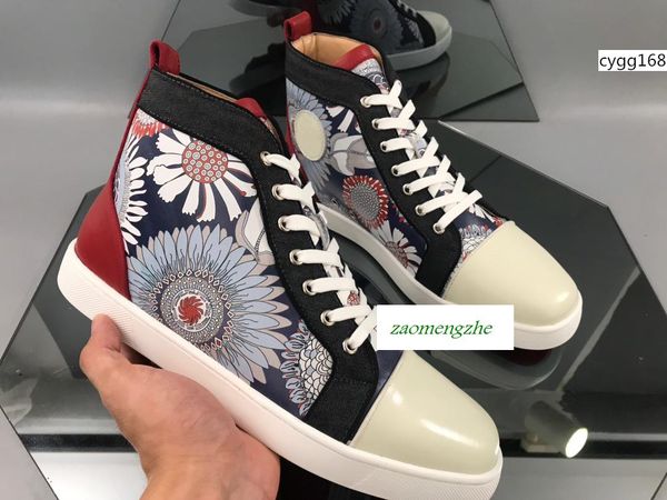 

authentic quality exquisite red bottom sneakers for men with spikes color matching fashion casual mens shoes men leisure trainer footwear 1, Black