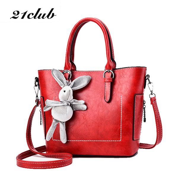 

21club brand fashion thread simple solid color ladies totes shopping office versatile casual women messenger bag female handbags