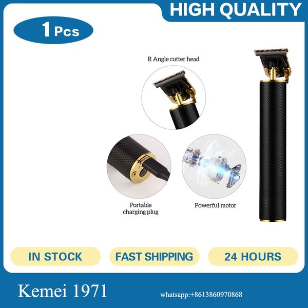 

kemei 1971 pro li t-outliner skelet zware hitter cordless trimmer mannen 0 mm kaalhoofdige rasoio a mano libera haar snijmachine