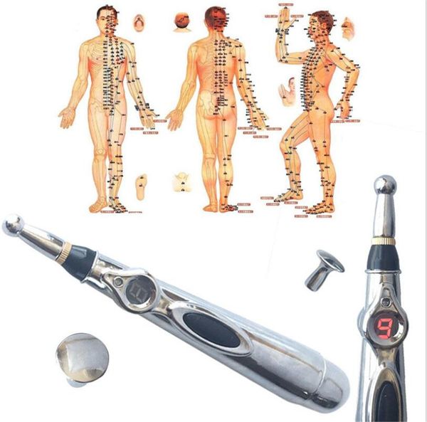 

electric acupuncture point massage pen pain relief laser therapy electronic meridian energy pen body head back neck leg massager