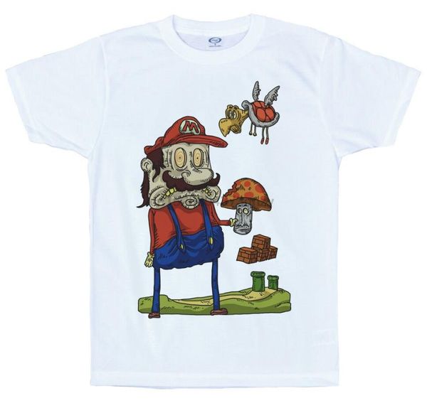 

mario mega mushroom t shirt design men women fashion tshirt ing, White;black
