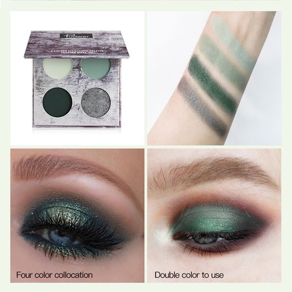 

pudaier 4 colors eyeshadow palette shimmer matte glitter eyeshadow minerals powder pigments cosmetics makeup pallete tslm2