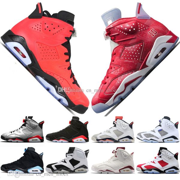 

2019 bred vi 6 6s mens basketball shoes infrared 23 3m reflective tinker gatorade green red blue men sports sneakers designer trainers