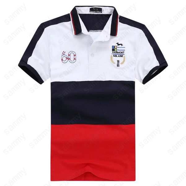 

harmontblaine homme мужчины с коротким рукавом хорошая вышивка strech смягчить хлопок высокое качество большой размер мода повседневный стил, White;black