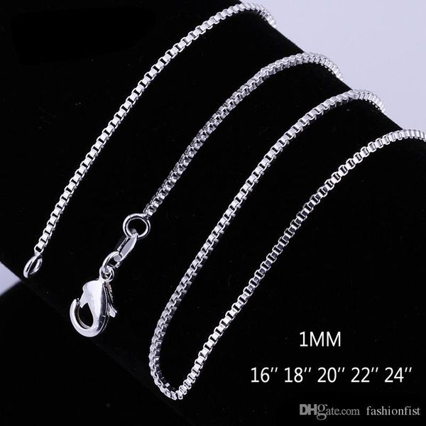 1.2mm 925 Silver 22/" Bamboo Chain Ladies Women/'s Necklace