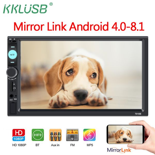 

universal 2 din car multimedia player autoradio 2din stereo 7" touch screen videomirror link mp5 player auto radio backup camera