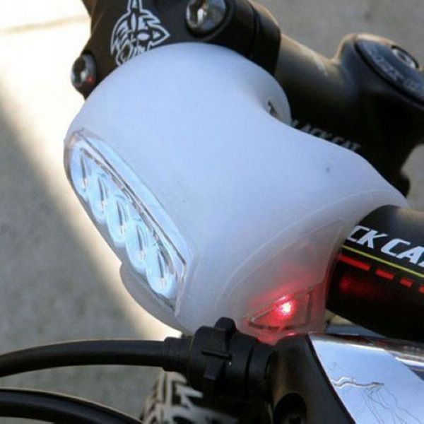

2020 cycling bike white silicone bicycle 7 led super light front safety lamp