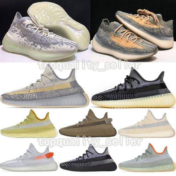 

2020 with box 380 alien mist black reflective mens women running shoes kanye west v2 oreo asriel israfil tail light mens trainers sneakers