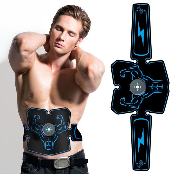 

fitness abdominal muscle stimulator toner belt rechargeable smart abs exerciser electronic muscle trainer home gym equipment