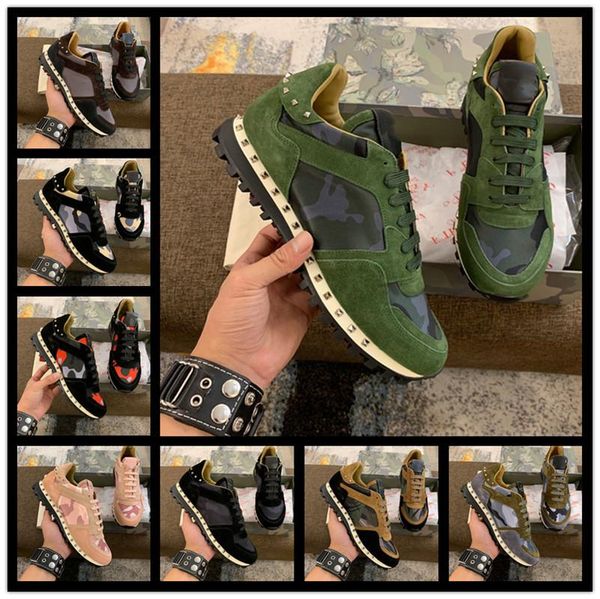 

new designer sneakers red bottom shoe low cut suede spike luxury shoes for men and women shoes party wedding crystal leather sneakers, Black