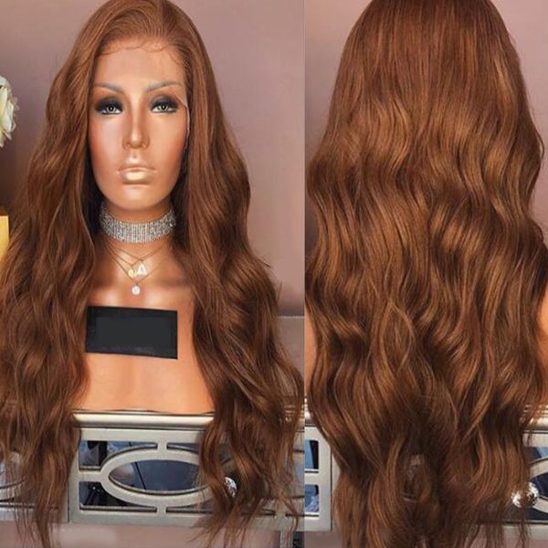 

человек волос 360 кружева фронтальная парики объемная волна 100% real волос перуанский волос glueless 180 плотность brown для женщин 13x6 па, Black