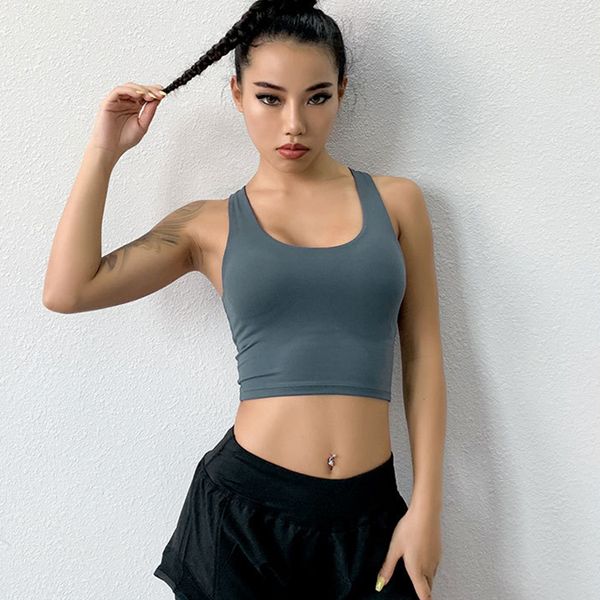 

women sport bras shockproof gather push up girl's yoga bra padded gym vest running undershirt fitness crop tank female, White;black
