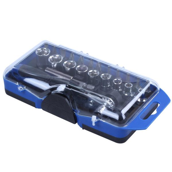

23 in 1 precision mini ratchet screwdriver bits set sockets repair tool kit
