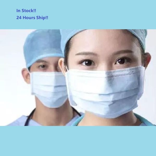 

ce verified 50pc disposable face mask 3-ply protective non-woven disposable elastic mouth soft breathable hygiene safety face masks