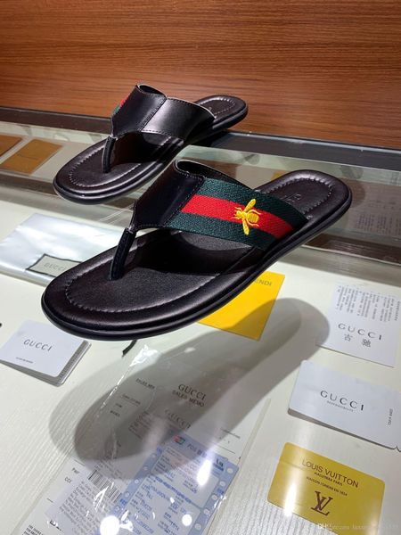 

2020 latest black leather casual slippers men casual shoes fashion trend comfortable shoe size 38-45 type 39745400612