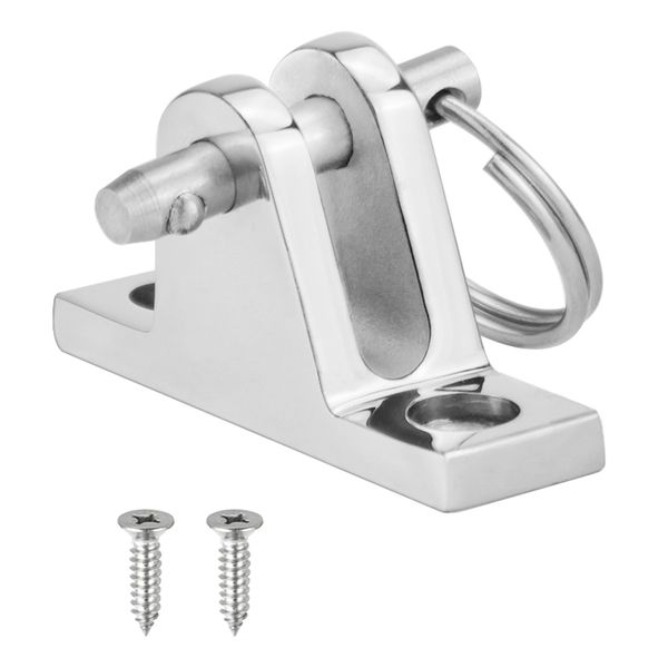 

stainless steel deck hinge boat bimini fitting with quick release pin