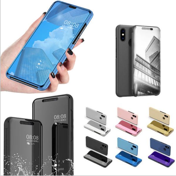 

Роскошный зеркальный кожаный флип чехол для Xiaomi Redmi Note 7 6 Pro 5 Plus 6A 4 4X Чехлы для Xiaomi m