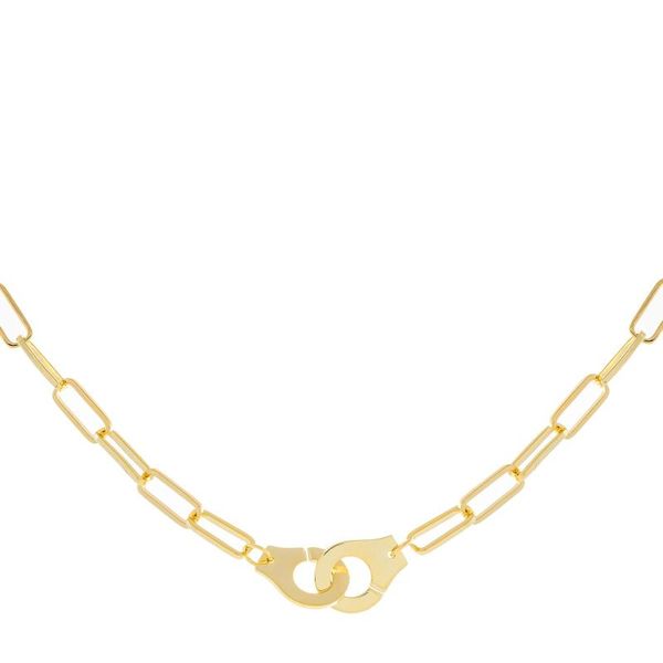 

925 sterling silver gold vermeil handcuff open link chain necklace high quality
