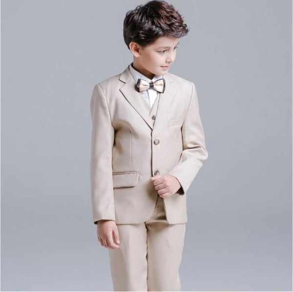 

new boy formal suit kids four-piece suits for wedding event (jacket+pants+vest+shirt) ring boy tuxedos for wedding party custom made, Black