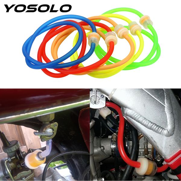 

yosolo 1 pc modified fuel hose tube line clamp set large displacement gasoline oil fuel filter for motorcycle moped scooter atv