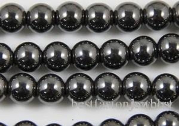 

f3522 8mm good black hematite loose ball beads good findings fit diy bracelet bead for bracelet ale diy findings jewelry j22