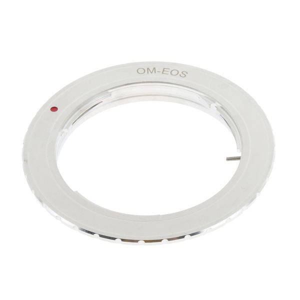 

for olympus om lens to canon eos ef 60d 6d dslr camera adapter ring 3rd gen - silver