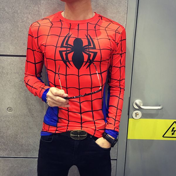 

fitness t shirts men 3d printed t-shirts compression fitness camisetas 2020 long sleeve autumn sport running, Black;blue