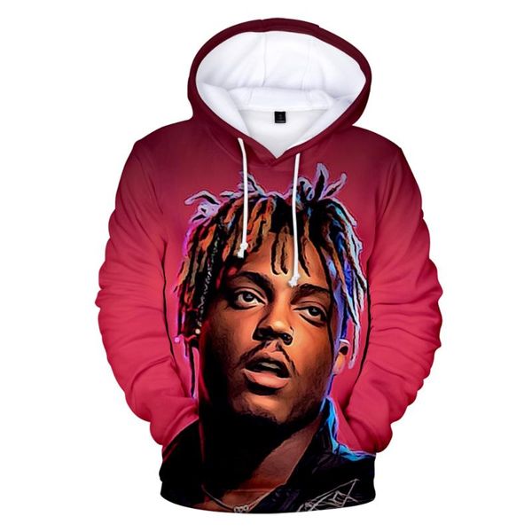 

kpop 3d printing rap singer juice wrld hoodies sweatshirts men/women super star jared higgins sweatshirt hit hop clothes, Black