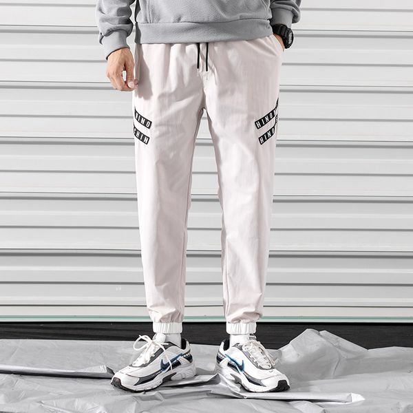 

весна мужские брюки jogger pant упругие талии фитнес брюки мужской длинные повседневные брюки брюки streetwear promotion pantalon hombre, Black