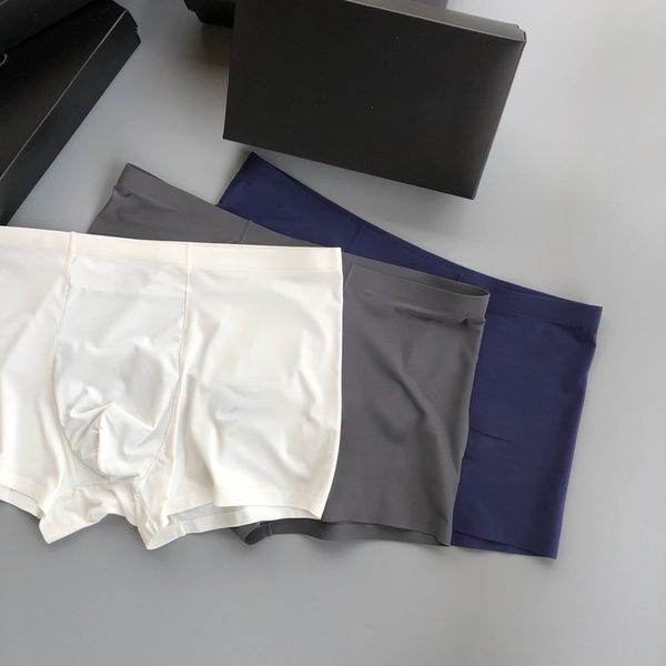 

2020 designer men's underwear classic brand style luxury fashion smooth fit not tight comfortable no curling one 3 colors, Black;white