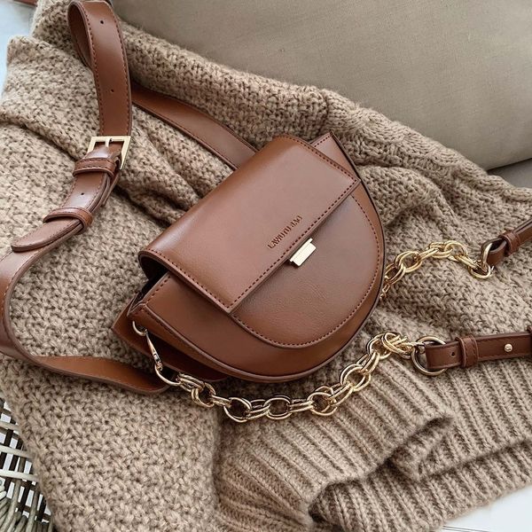 

2019 new ladies shoulder bag pu women bag fashion design korean chain chest wide shoulder strap crossbody