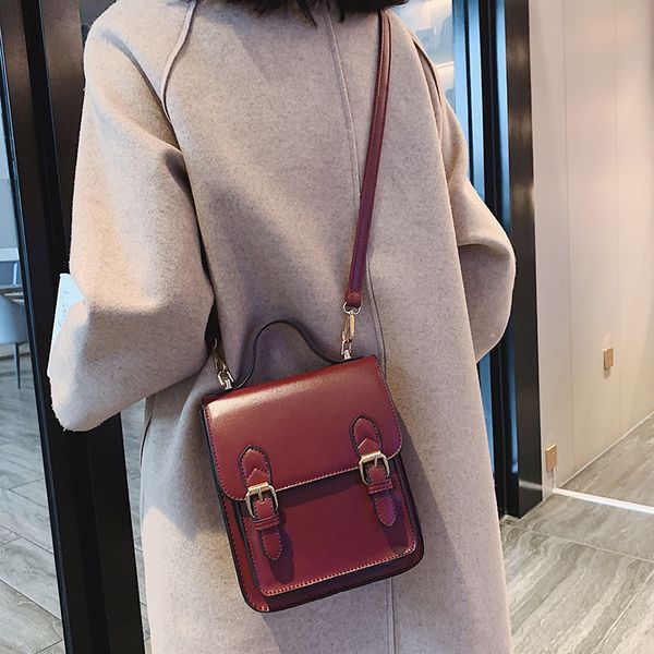 

retro solid shoulder bags girls school student books back pack casual handbags fashion travel bags preppy style messenger