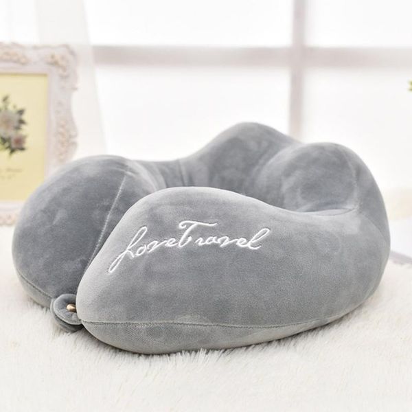 

inflatable travel pillow u shaped inflatable neck cervical head pillow soft compact lightweight travel air pillows dropshipping