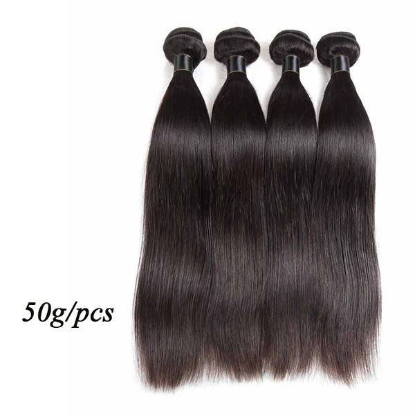 

дешевле lanzhi волос бразильским человеческих волос уток 50г extensions 10 «-26» straight body wave перуанский малазийский волос double уток, Black