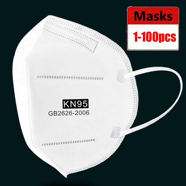

50 / 100шт kn95 маски антивирусное загрязнение вирус смог пыль лицо рот маска n95 маски смог фильтр защита от твердых частиц ffp2 / ffp3 мас