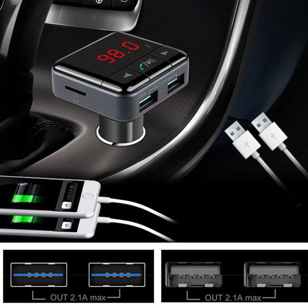

kinganda 2019 bluetooth car kit mp3 transmitter usb handsfor iphone bk 8.7
