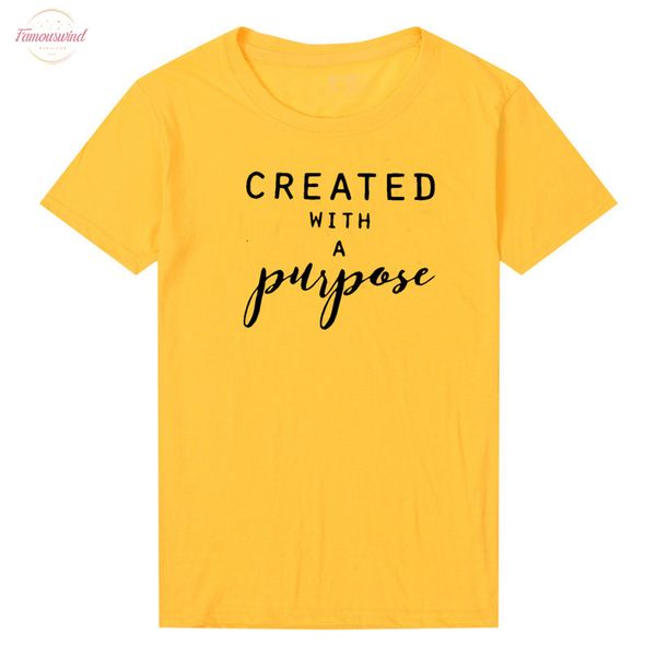 

created with a purpose letters women t shirt christian shirt woman faith tshirt short sleeve cotton plus size shirts, White