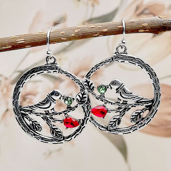

dangle & chandelier large wing pendant earring trendy hollow bird drop 2021 metal for women animal alloy personality hjuey, Silver