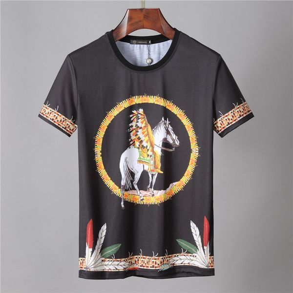 

designer short sleeve skull print t-shirt famous designer designs short sleeves hip-hop print sports and leisure t-shirt, White;black