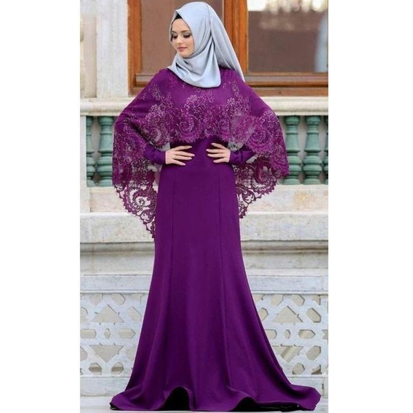 

long sleeve muslim evening formal gowns mermaid 2020 long vestidos de fiesta de noche robe de soiree plus size prom dresses, Black
