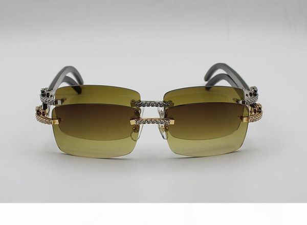 

luxury inside sunglasses limited diamond glasses horn buffalo designer mixed male and female new horns sun white large black horn buffa rkls, White;black