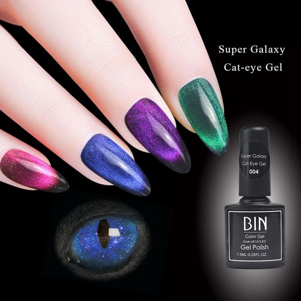 

7.5ml 9d cat eye nail gel polish chameleon magnetic uv gel varnish purple blue soak off uv led nail art lacquer diy, Red;pink