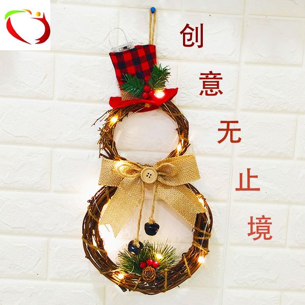 

christmas decorations home decoration wreath pendant led wreath wall door hanging