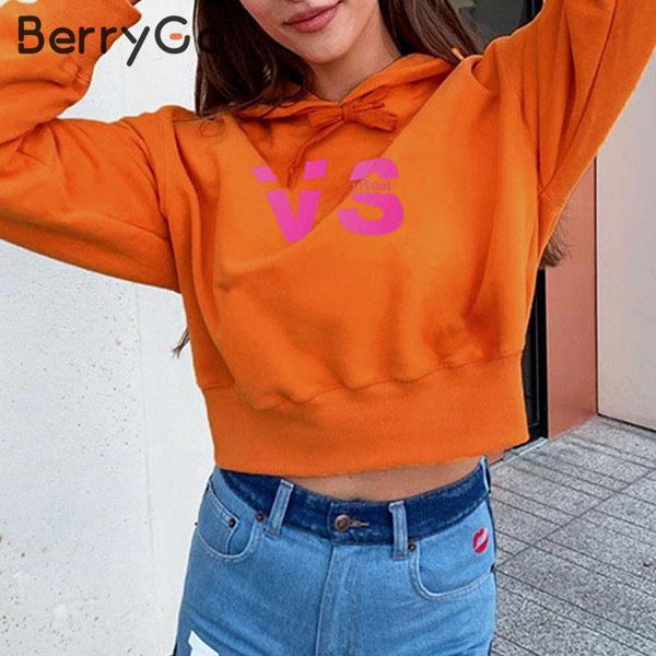 

casual letters print hoodies women long sleeve autumn winter female cropped sweatshirts chic party club ladies hoodies, Black