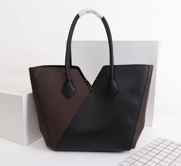 

2020 women's shopping tote with small clutch genuine leather shoulder bag women handbag 40995 good price