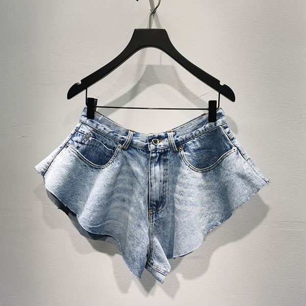 

women jeans pants new spring / summer 2020 women's high waist cotton washed jeans pants short pant, Blue