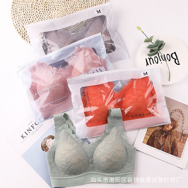 

bras ladies underwear, lace women's sports vest, chest support, wrapped chest, no steel ring, sleep bra corset, Red;black