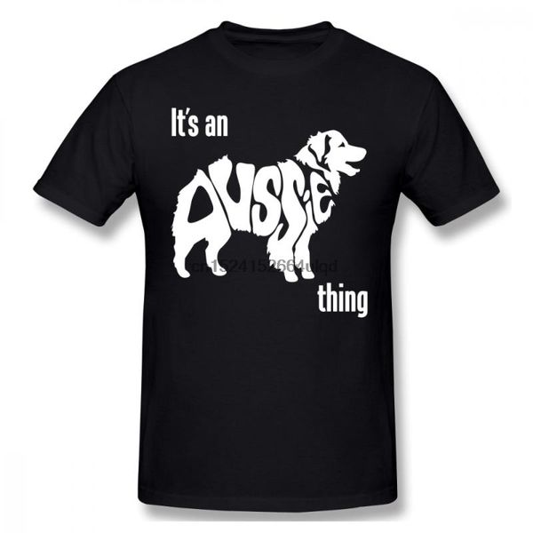 

australian shepherd t shirt aussome t-shirt xxx short-sleeve tee shirt cute printed 100 cotton beach mens tshirt, White;black