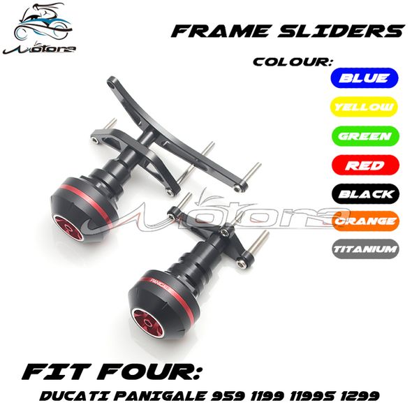 

motorcycle cnc aluminum falling protection frame sliders crash protector for panigale 959 1199 1299